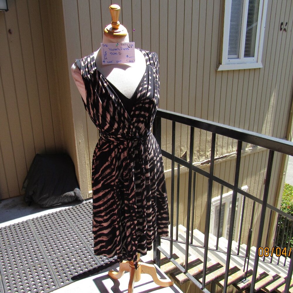 #396 WOMEN'S TRIBAL PRINT SUMMER DRESS BY WALLIS (SIZE 16)